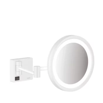 Дзеркало для гоління hansgrohe AddStoris 41790700 з підсвічуванням LED білий матовий